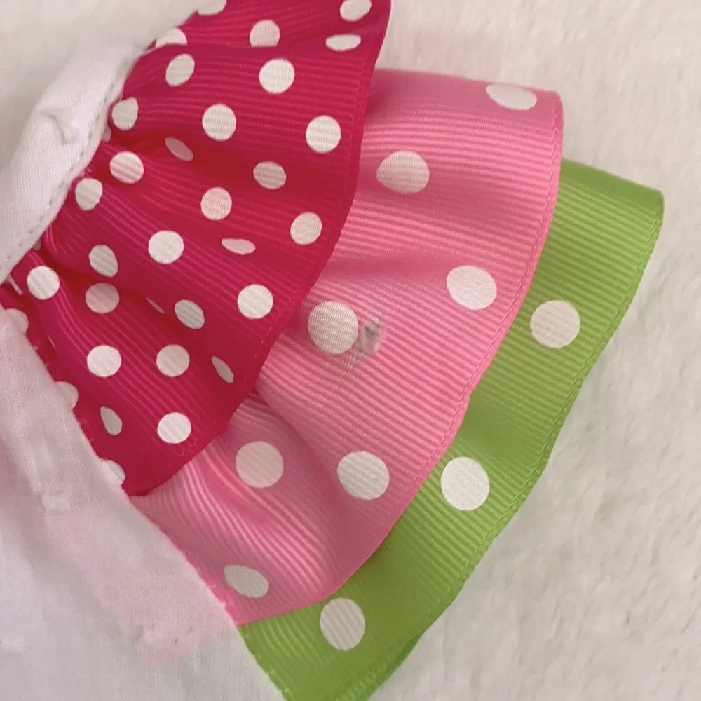 Rare Editions | Cupcake Swiss Dot Birthday Scallop Hem Dress E326267 White (5) - Picture 13 of 16